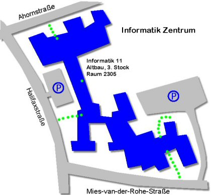 Karte des Informatikzentrums auf der Hörn
